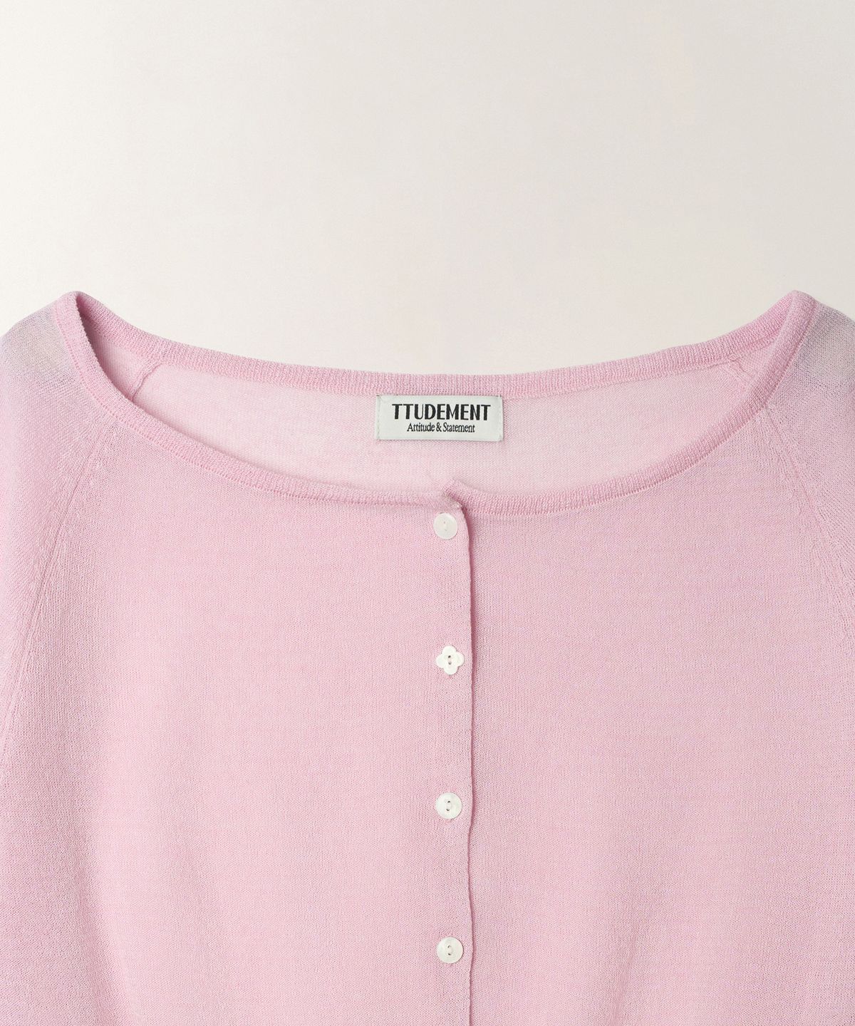 튜드먼트(TTUDEMENT) [SET] SHEER SET-UP CARDIGAN_LIGHT PINK