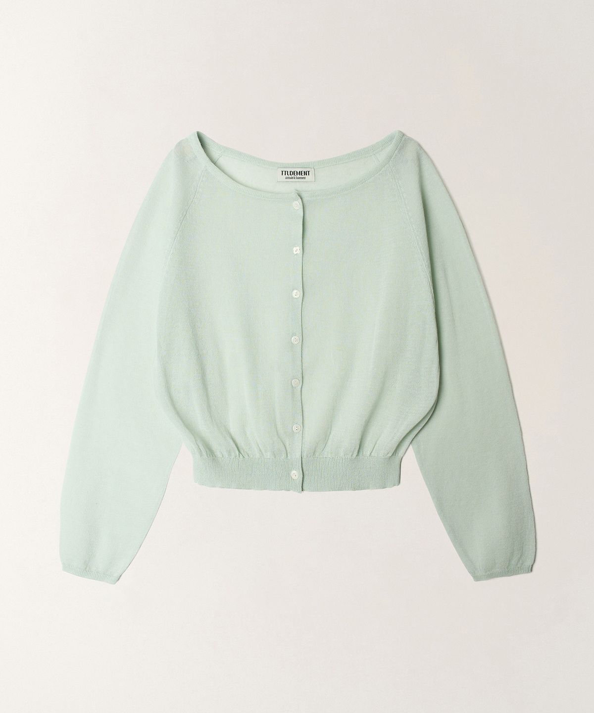튜드먼트(TTUDEMENT) [SET] SHEER SET-UP CARDIGAN_MINT