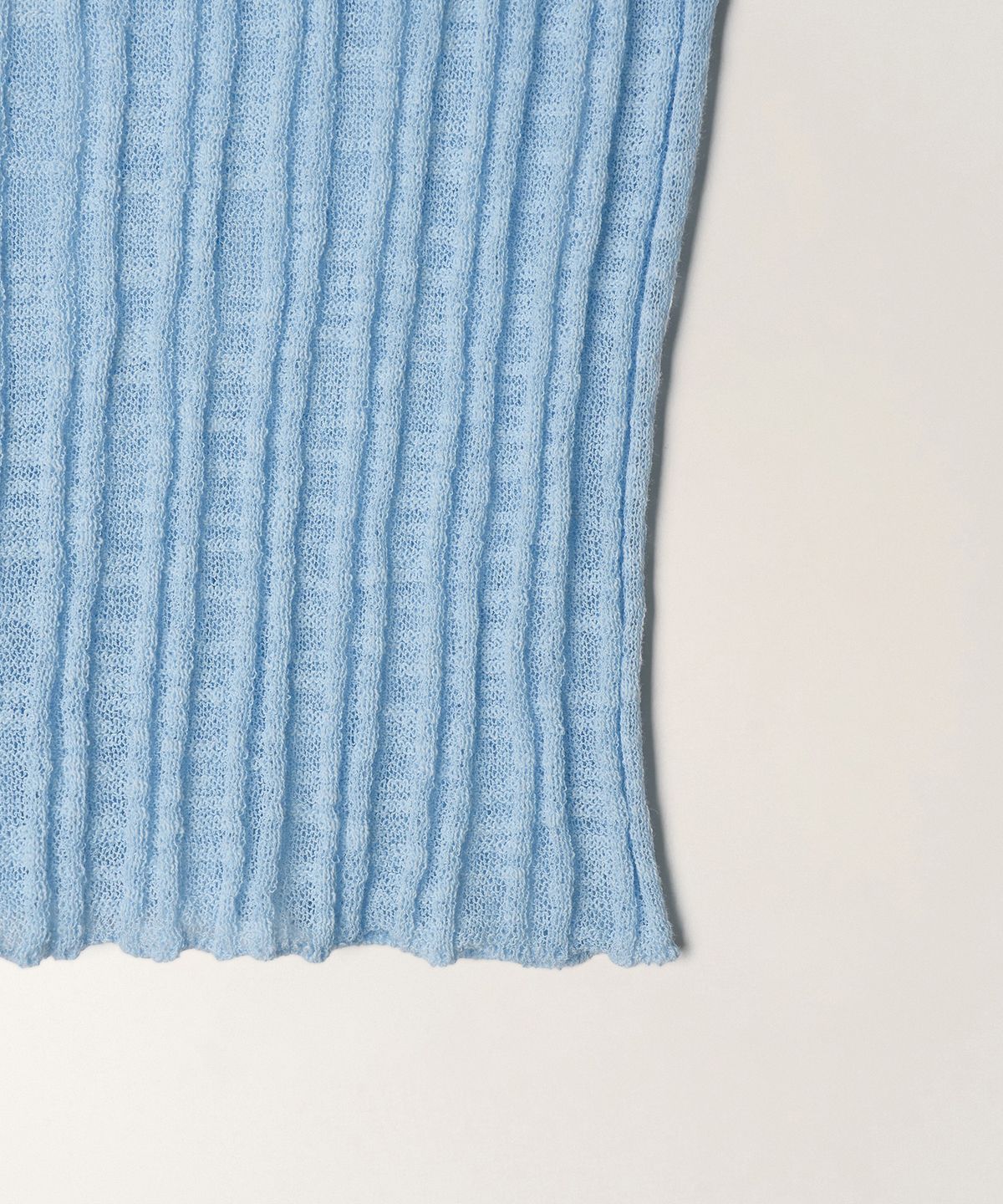 튜드먼트(TTUDEMENT) TWO-WAY SHORT SLEEVE KNIT TOP_LIGHT BLUE