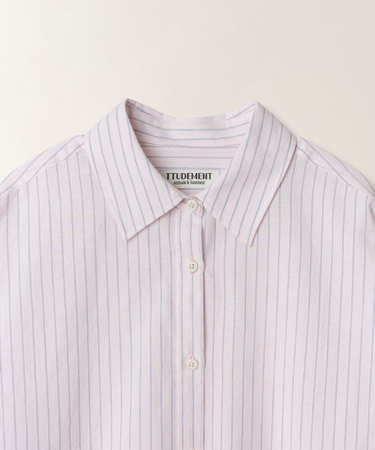 튜드먼트(TTUDEMENT) STRIPED SUMMER OVERSHIRT_PINK