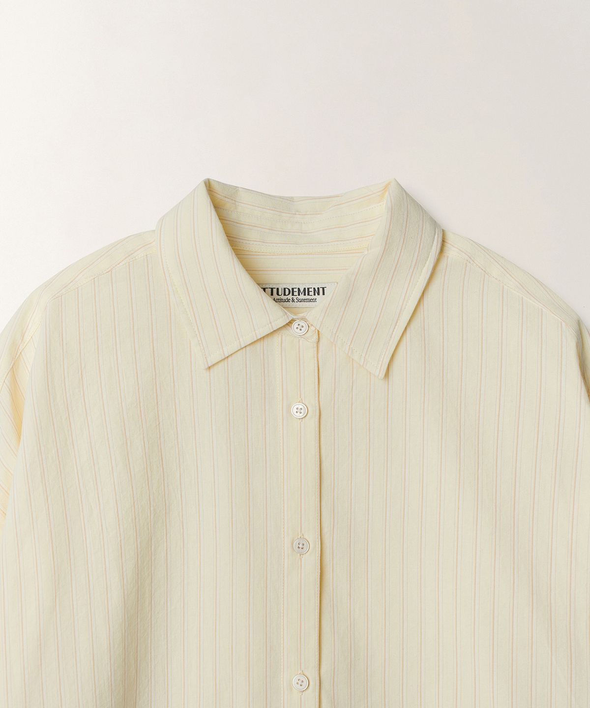튜드먼트(TTUDEMENT) STRIPED SUMMER OVERSHIRT_YELLOW