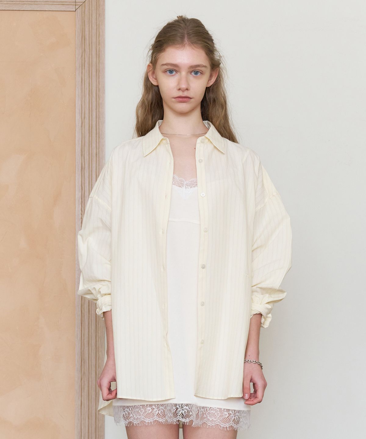 튜드먼트(TTUDEMENT) STRIPED SUMMER OVERSHIRT_YELLOW