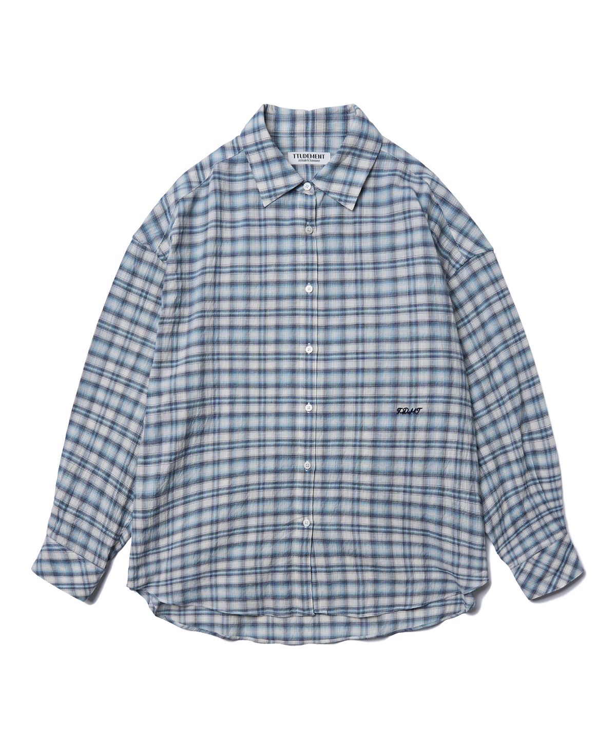 튜드먼트(TTUDEMENT) PLAID SUMMER OVERSHIRT_BLUE
