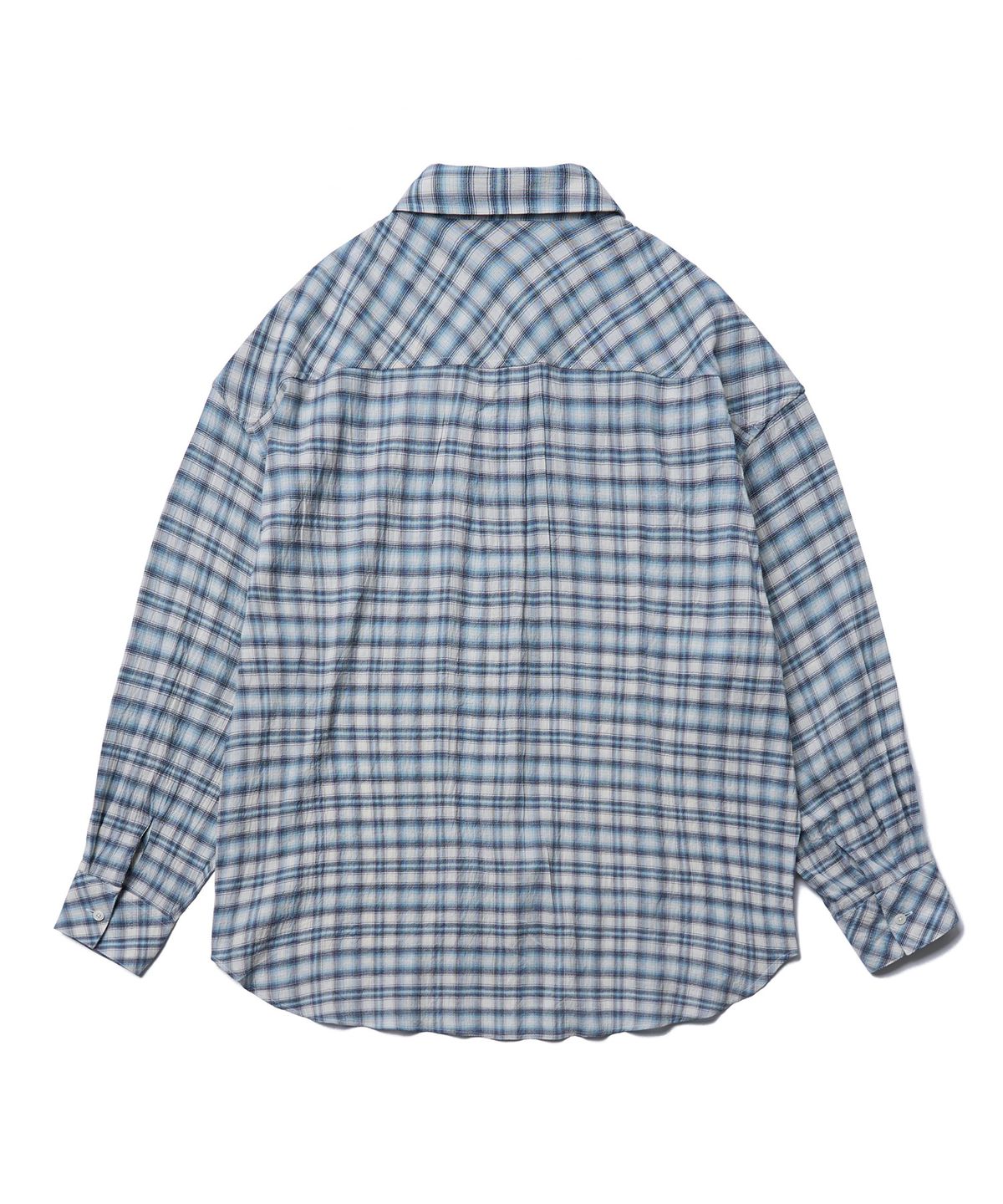튜드먼트(TTUDEMENT) PLAID SUMMER OVERSHIRT_BLUE