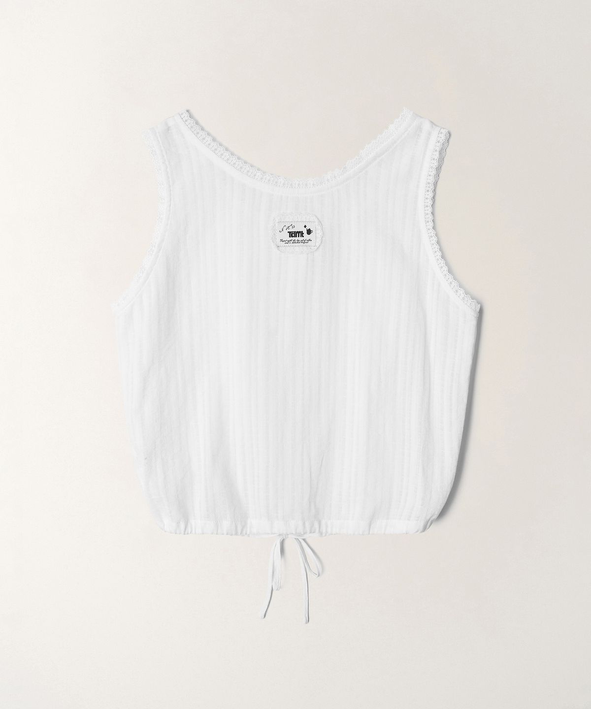 튜드먼트(TTUDEMENT) GAUZE SLEEVELESS BLOUSE_WHITE