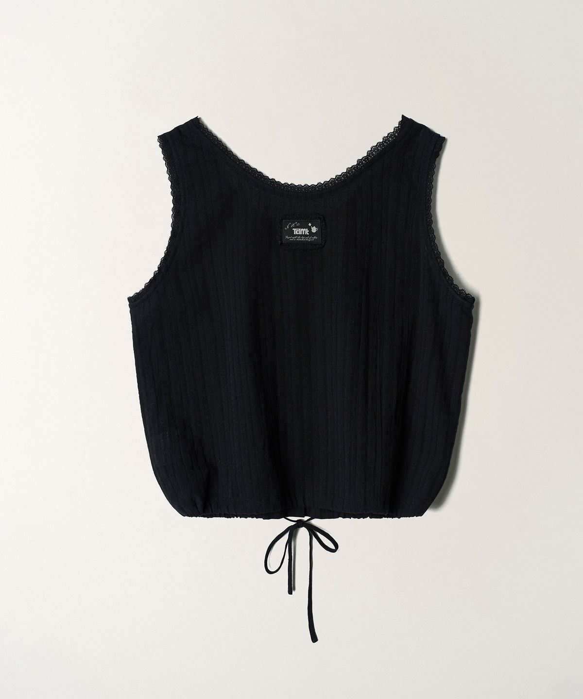 튜드먼트(TTUDEMENT) GAUZE SLEEVELESS BLOUSE_BLACK