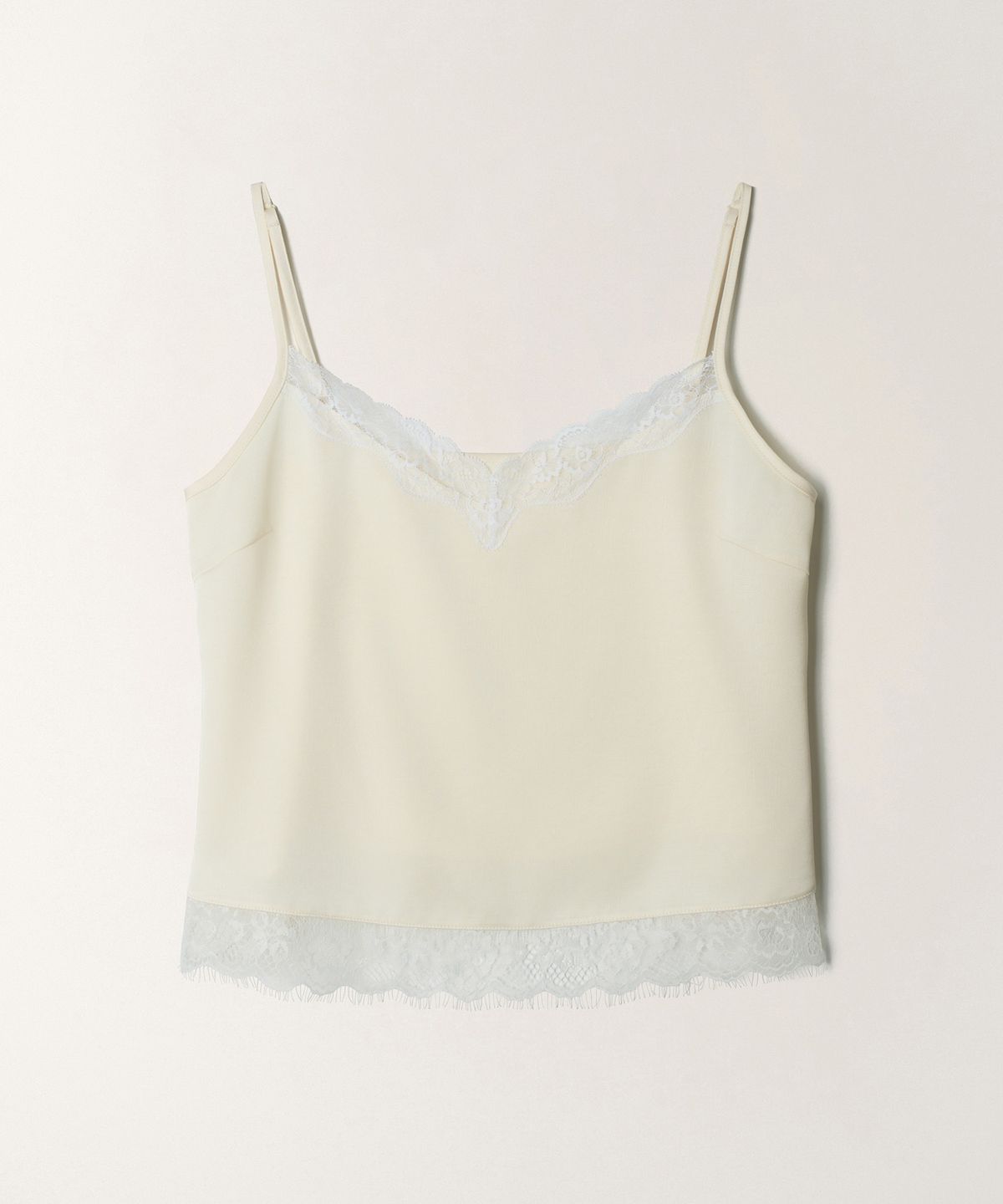 튜드먼트(TTUDEMENT) SATIN LACE BLOUSE TOP_CREAM