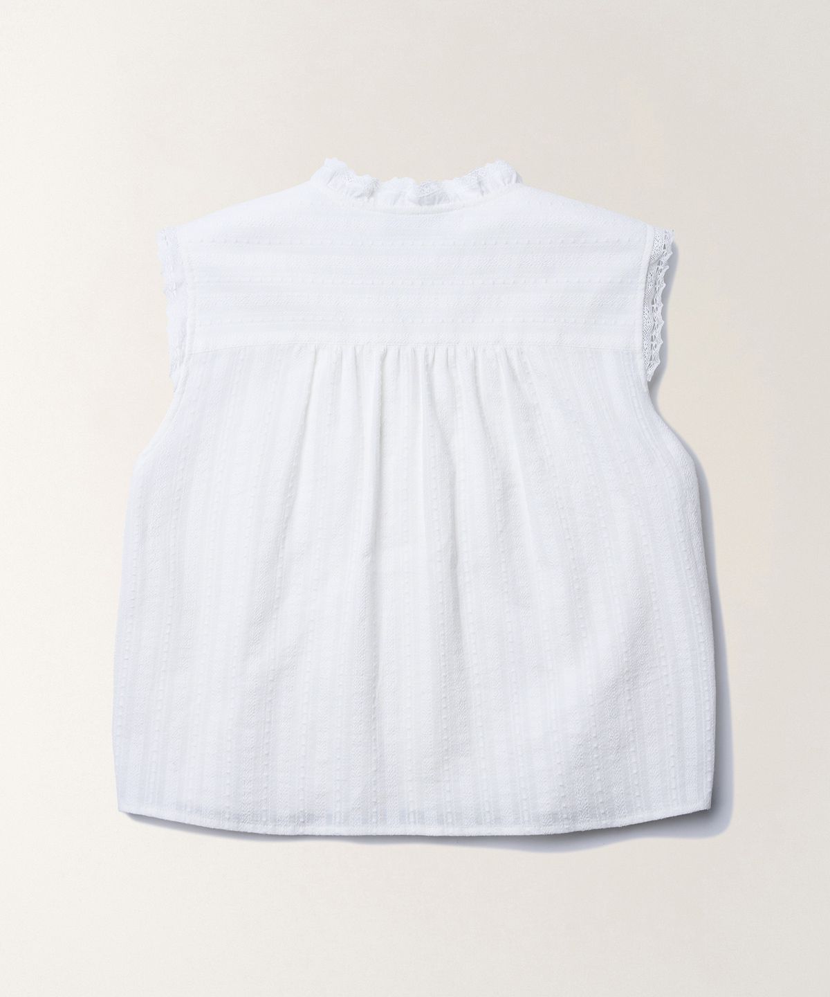 튜드먼트(TTUDEMENT) COTTON SLEEVELESS BLOUSE_OFF WHITE