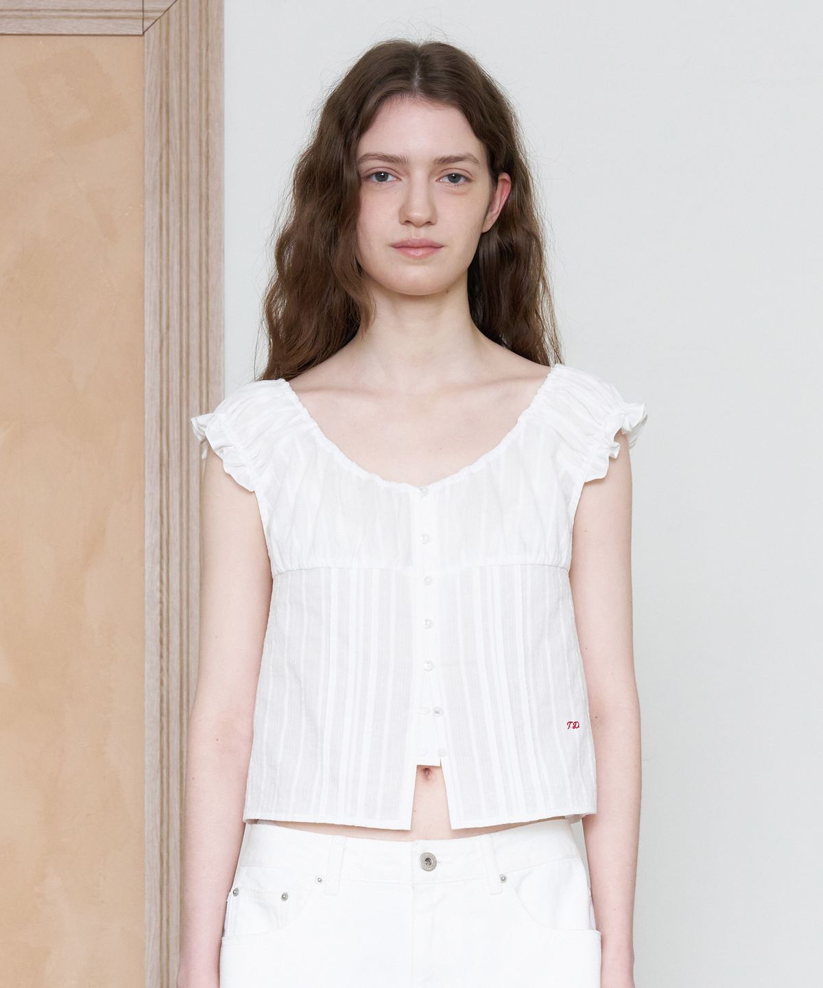 튜드먼트(TTUDEMENT) EYELET OFF-SHOULDER BLOUSE_WHITE