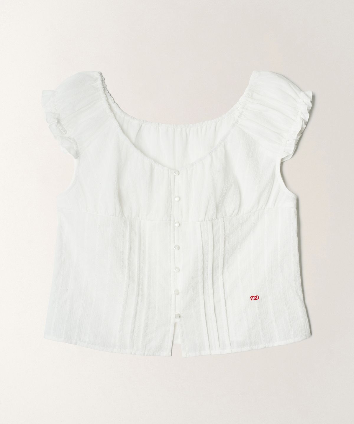 튜드먼트(TTUDEMENT) EYELET OFF-SHOULDER BLOUSE_WHITE