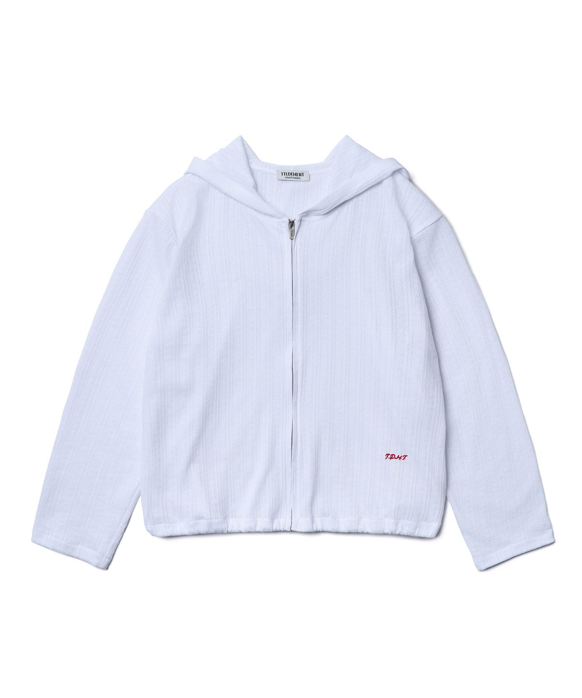 튜드먼트(TTUDEMENT) EYELET HOOD CARDIGAN_WHITE