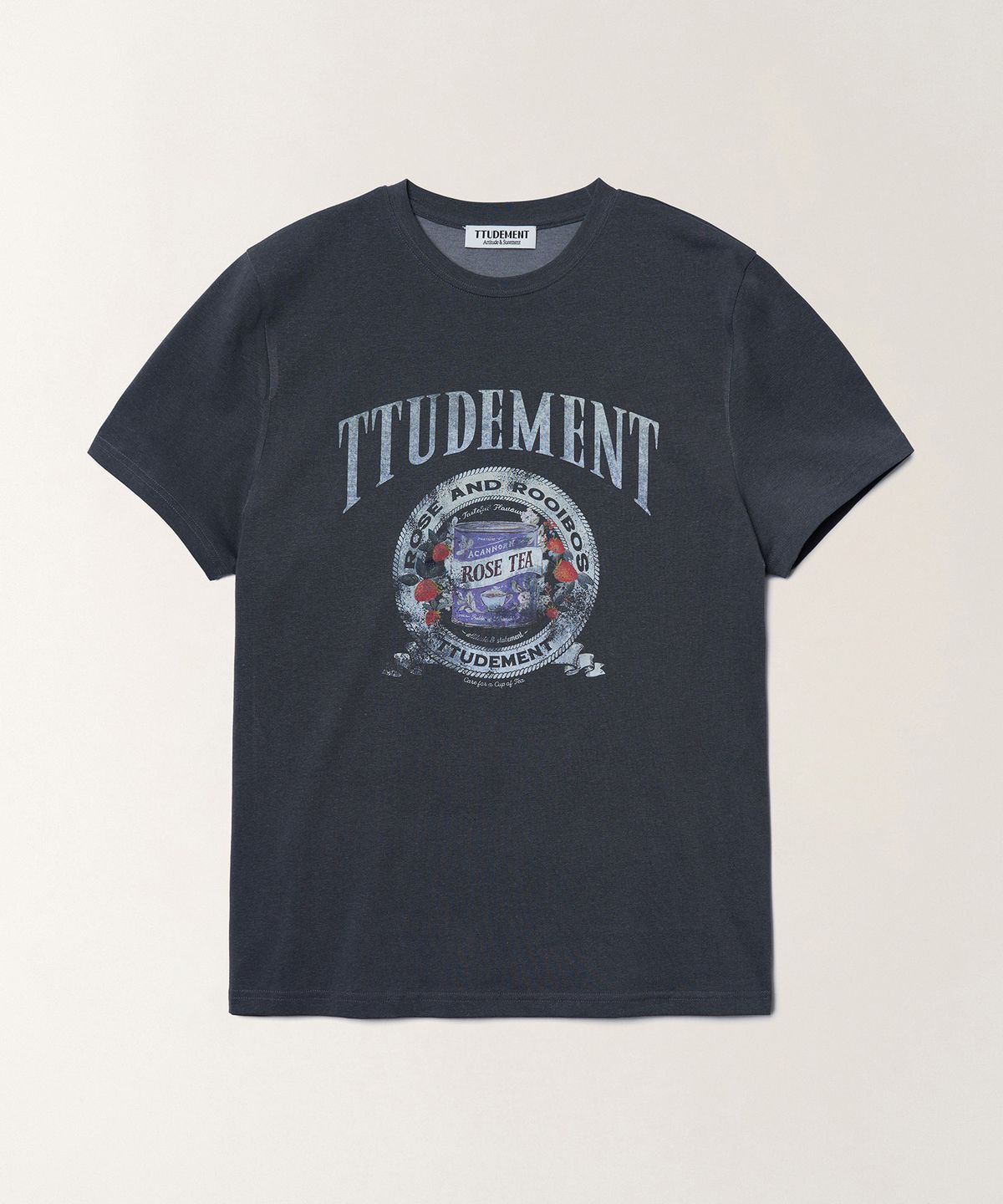 튜드먼트(TTUDEMENT) TEA CAN GRAPHIC T-SHIRT_CHARCOAL