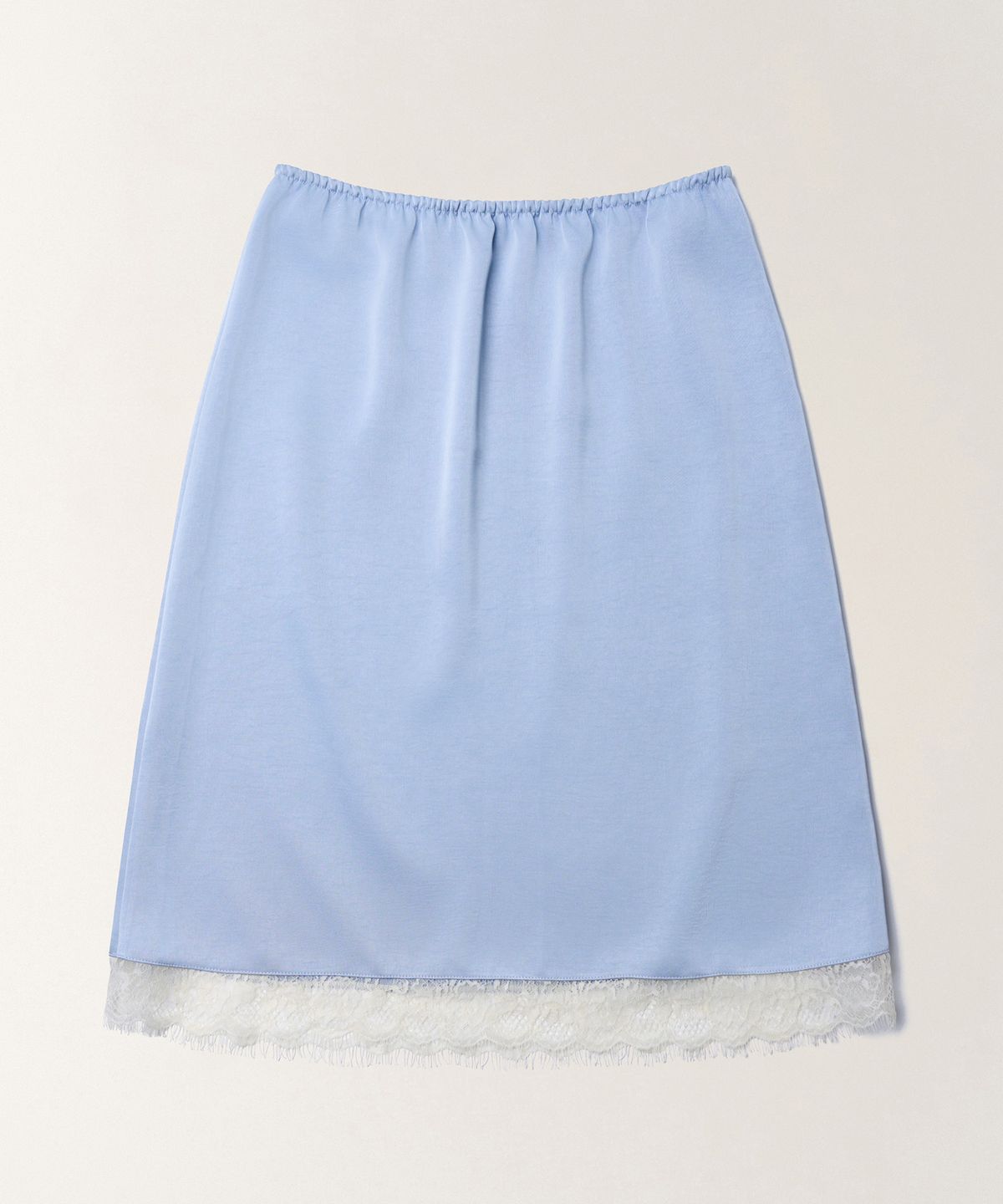 튜드먼트(TTUDEMENT) SATIN LACE MIDI SKIRT_LIGHT BLUE
