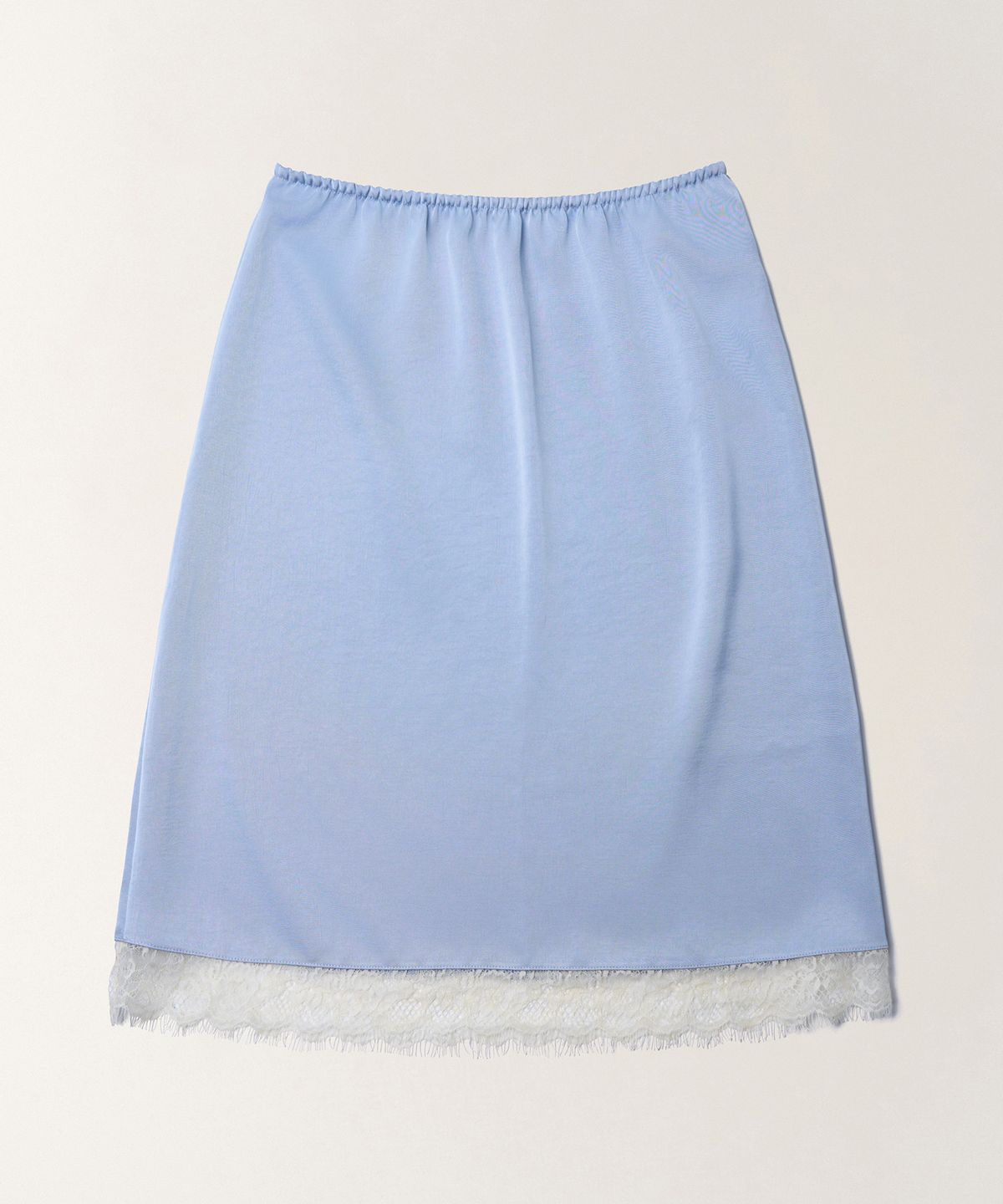 튜드먼트(TTUDEMENT) SATIN LACE MIDI SKIRT_LIGHT BLUE