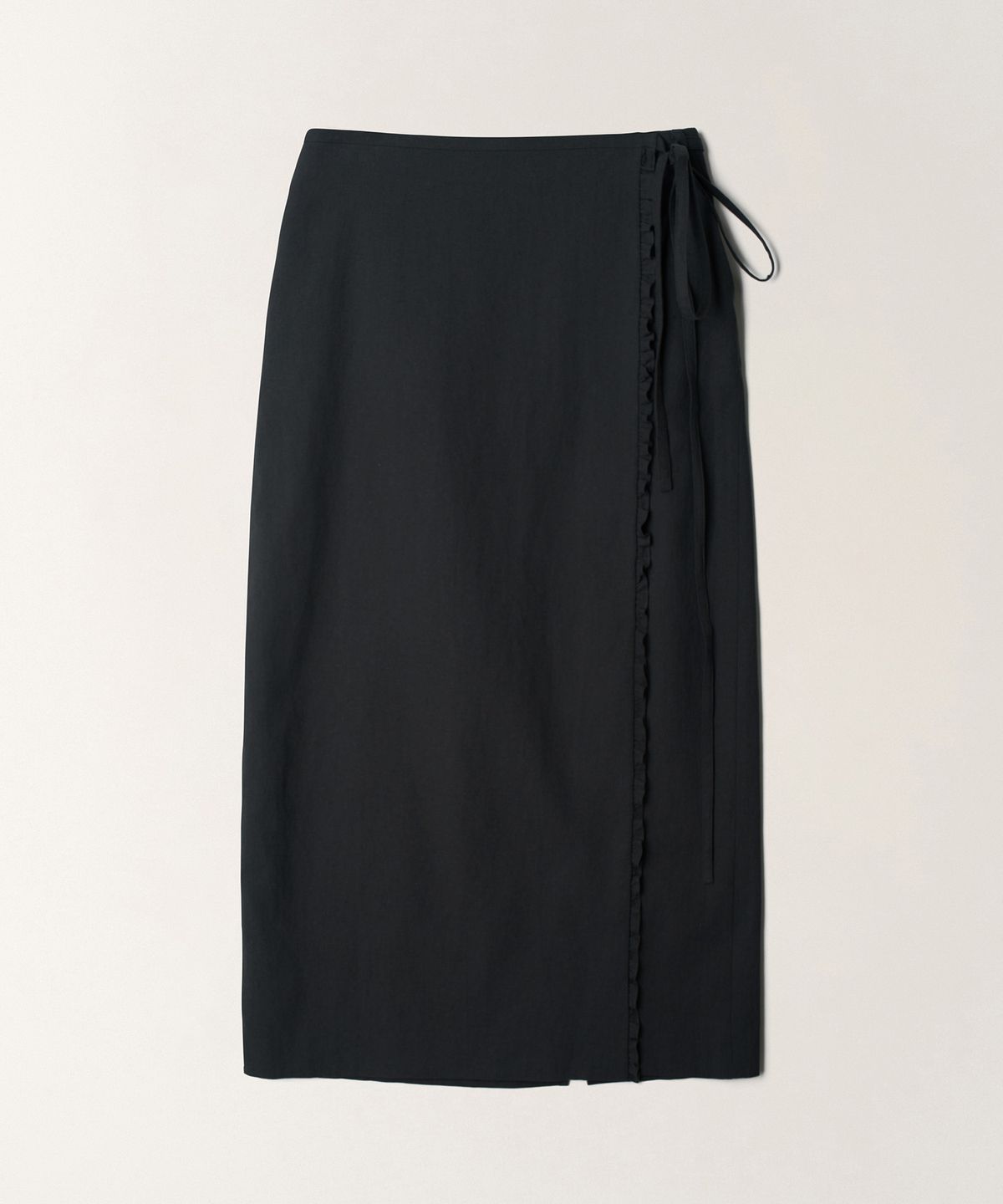 튜드먼트(TTUDEMENT) LINEN LONG SKIRT_CHARCOAL