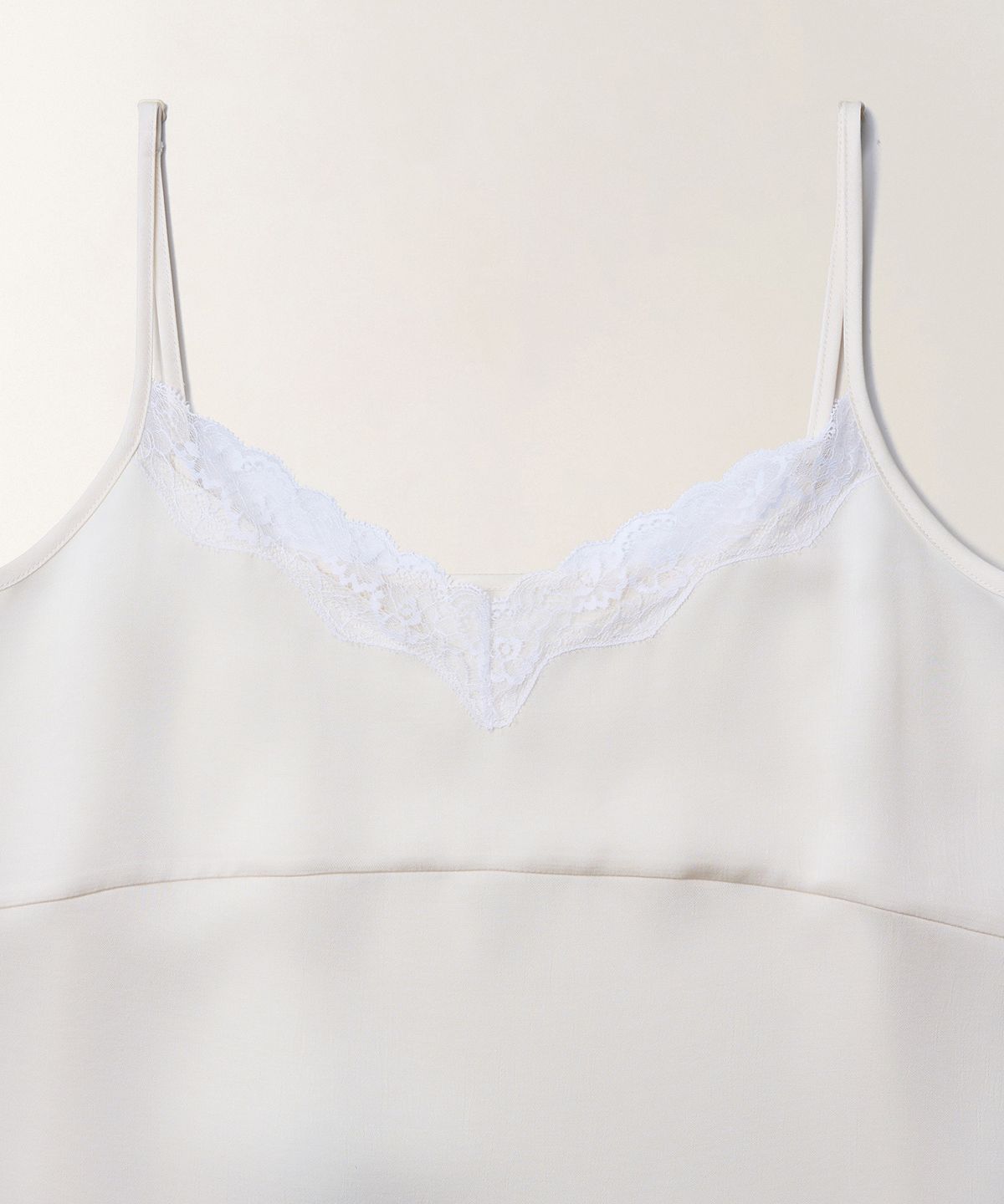 튜드먼트(TTUDEMENT) SATIN LACE SLIP DRESS_CREAM