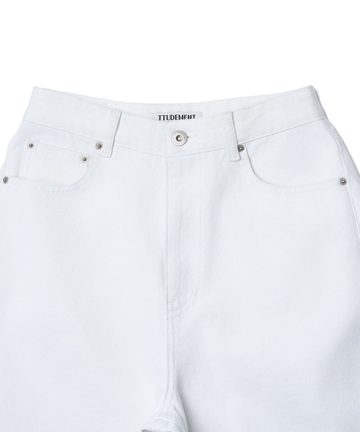 튜드먼트(TTUDEMENT) BARREL DENIM PANTS_WHITE