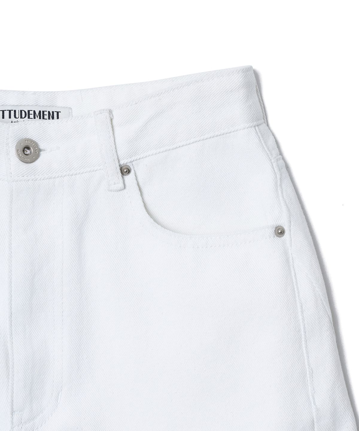 튜드먼트(TTUDEMENT) BARREL DENIM PANTS_WHITE