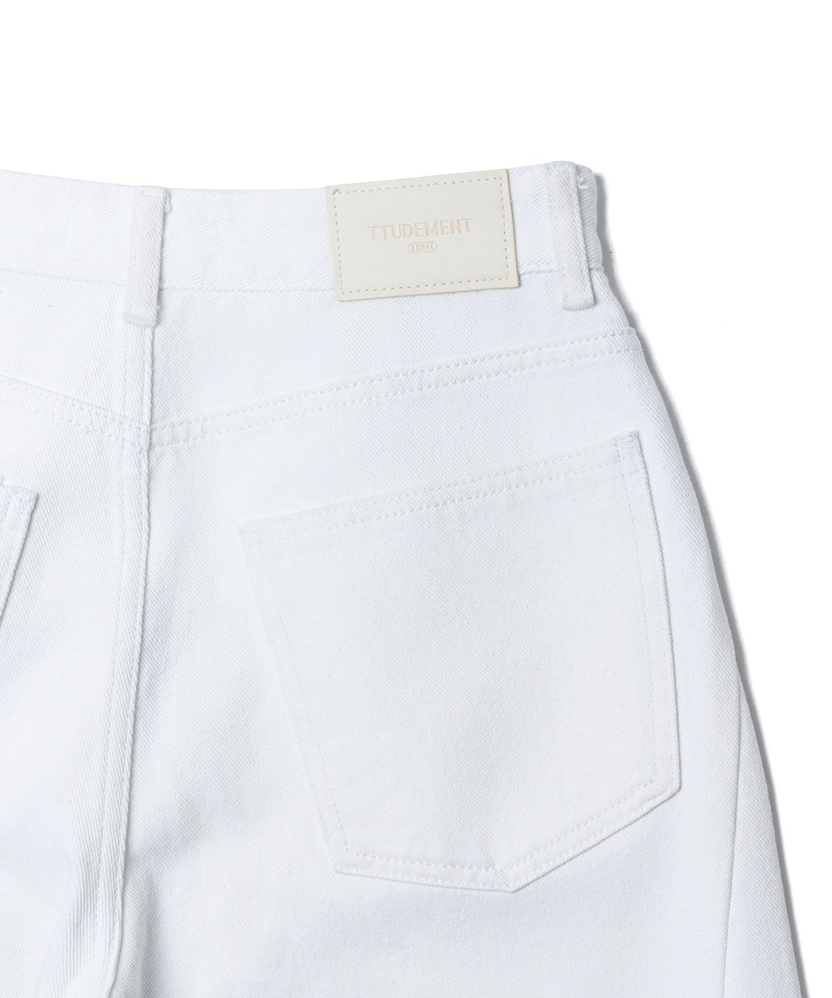 튜드먼트(TTUDEMENT) BARREL DENIM PANTS_WHITE