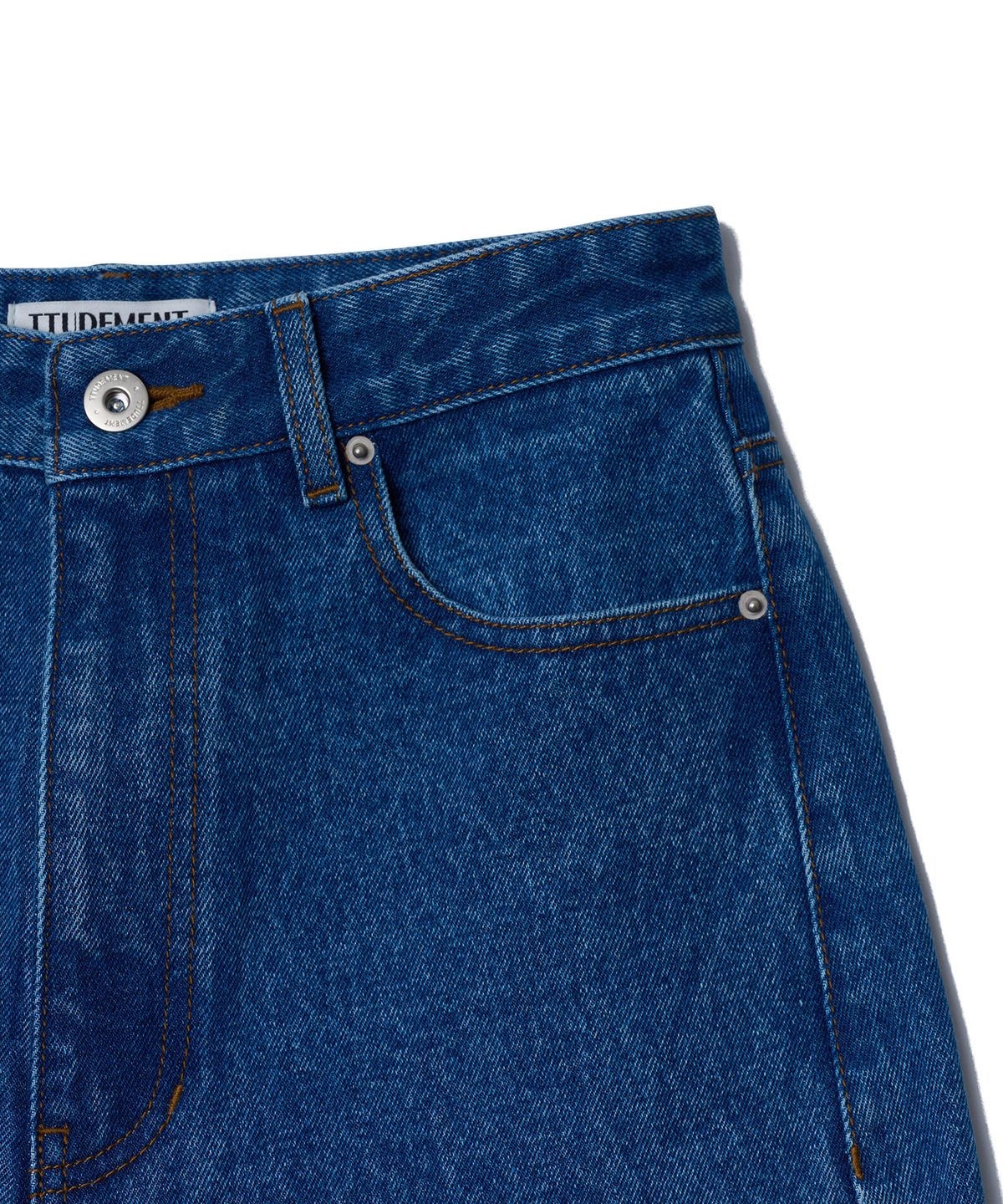튜드먼트(TTUDEMENT) BARREL DENIM PANTS_BLUE