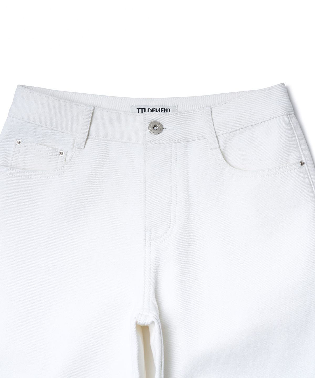 튜드먼트(TTUDEMENT) SEMI BOOTCUT DENIM PANTS_WHITE