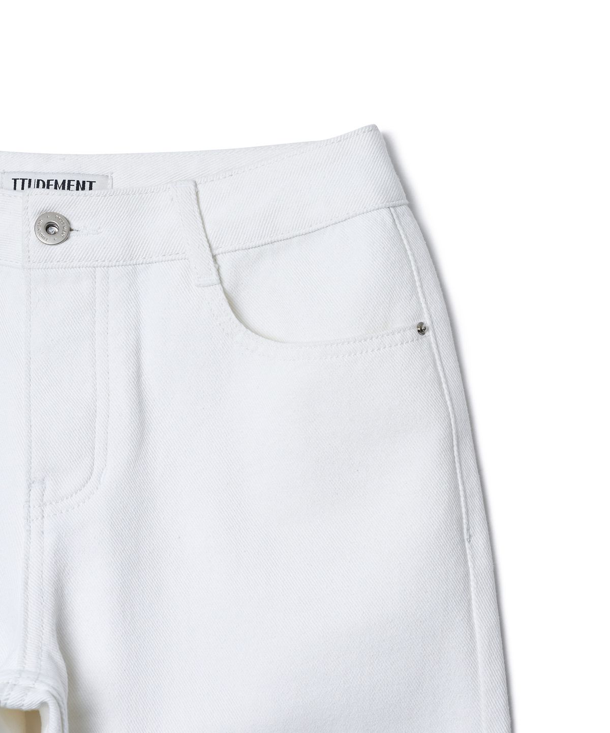 튜드먼트(TTUDEMENT) SEMI BOOTCUT DENIM PANTS_WHITE