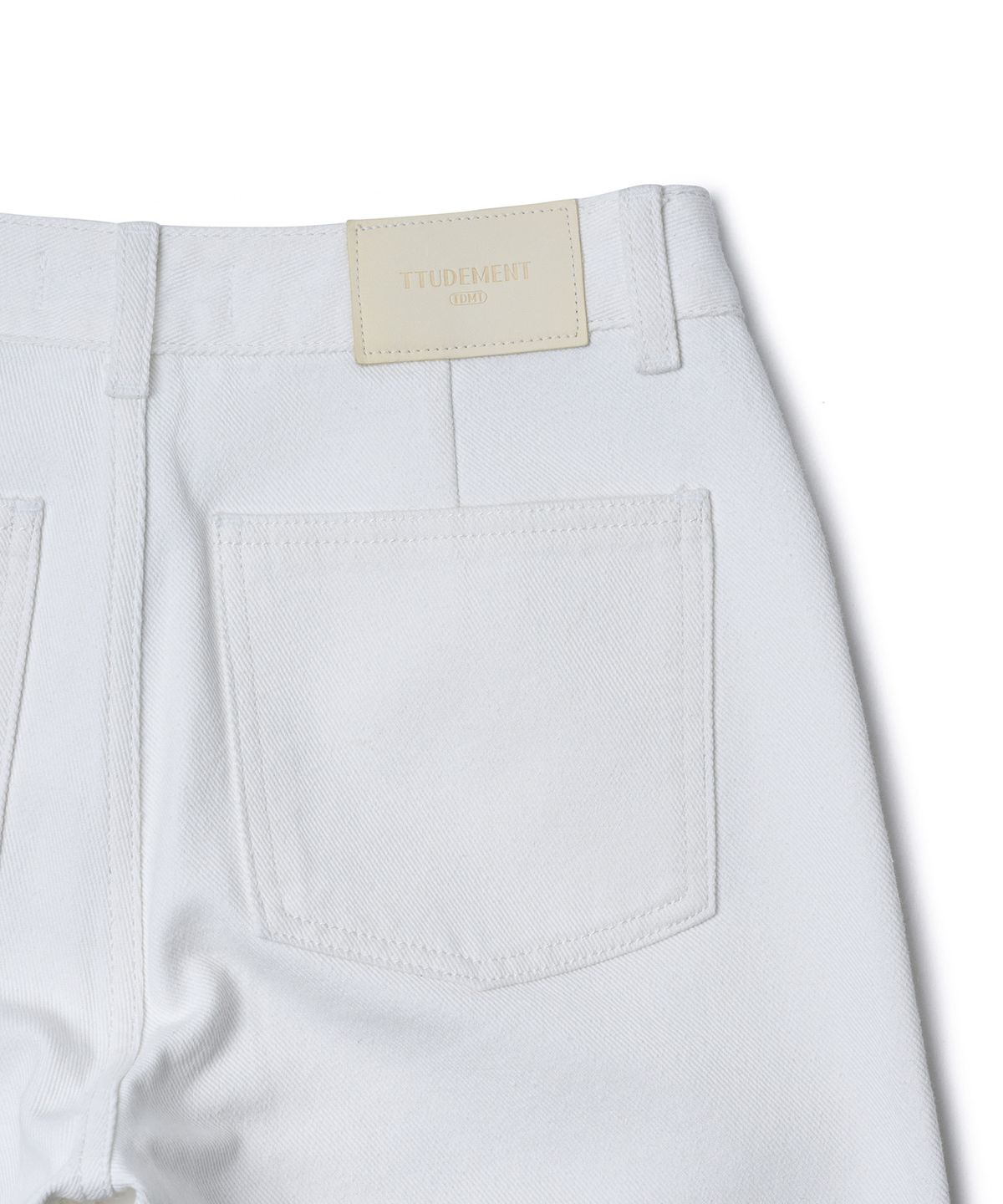 튜드먼트(TTUDEMENT) SEMI BOOTCUT DENIM PANTS_WHITE