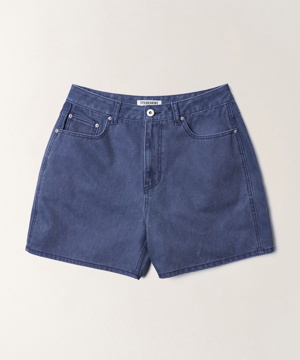 튜드먼트(TTUDEMENT) WASHED DENIM SHORTS_BLUE