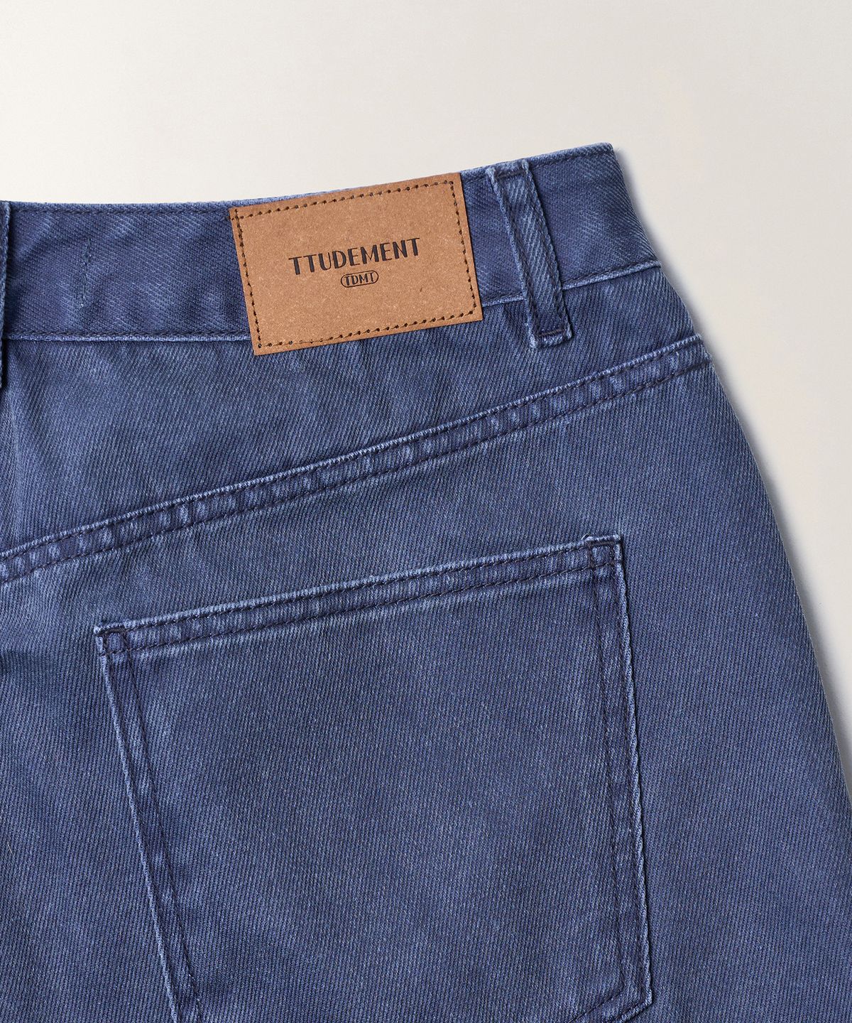 튜드먼트(TTUDEMENT) WASHED DENIM SHORTS_BLUE