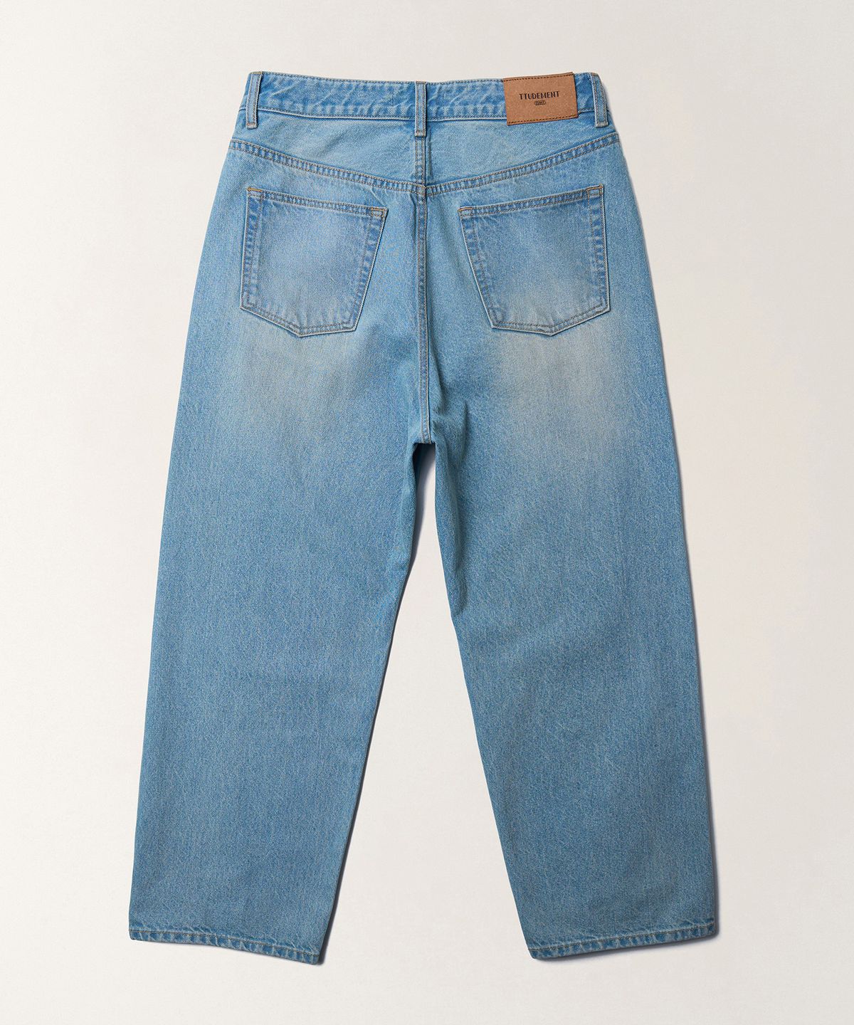 튜드먼트(TTUDEMENT) STRING WIDE DENIM PANTS_LIGHT BLUE