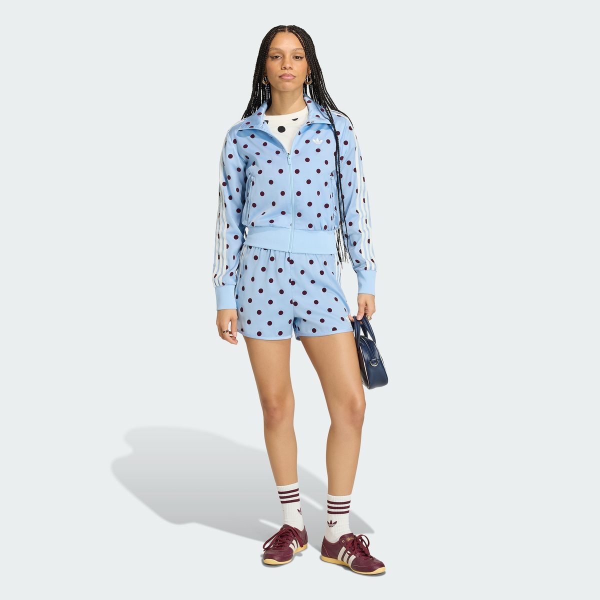 아디다스(ADIDAS) 새틴 폴카 닷 트랙 탑 KV1167