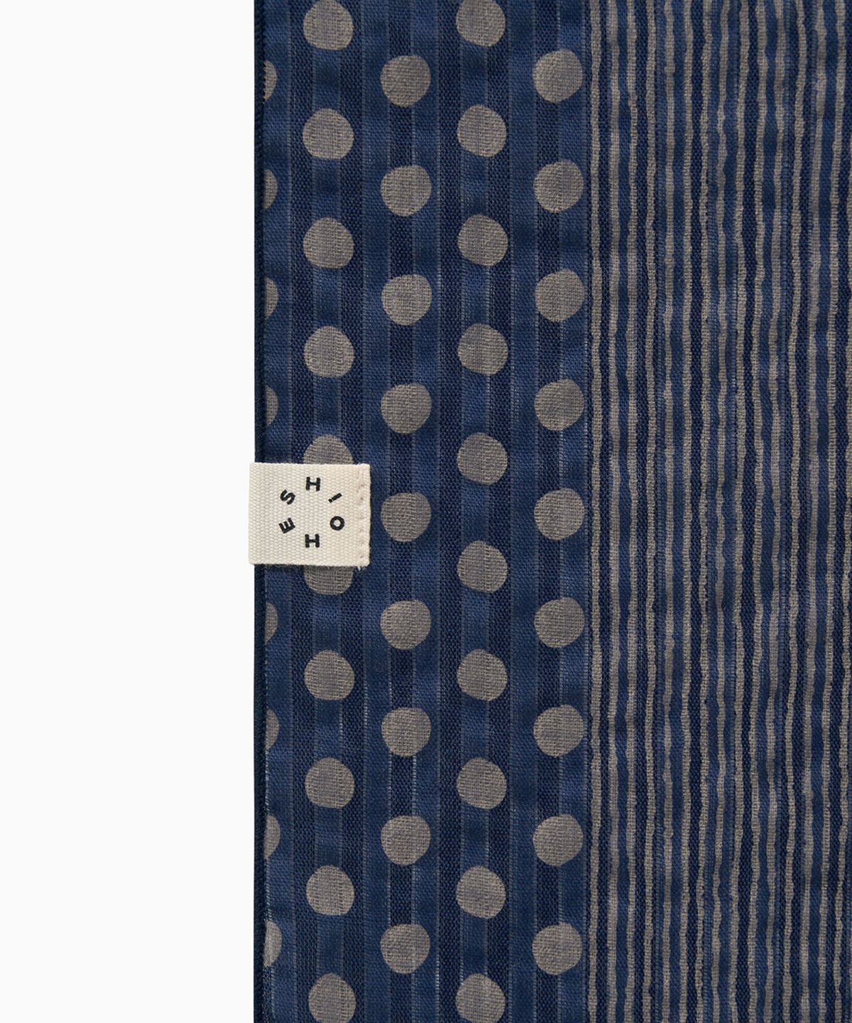 오헤시오(OHESHIO) DOT SHEER POINT SCARF, NAVY