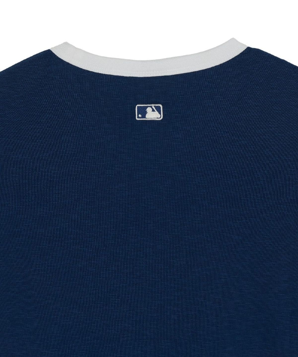 엠엘비(MLB) 여성 바시티 레터링 슬림 슬럽 링거 티셔츠 BOS (D.Navy)
