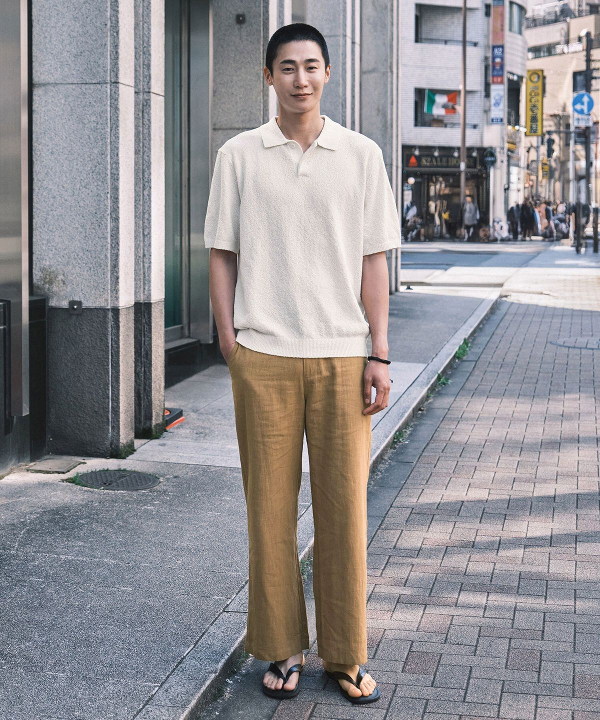 에스티코(STCO) DIEMS 쿨 터치 부클 반팔 니트_화이트 (오버핏)_DKTXB05OSW