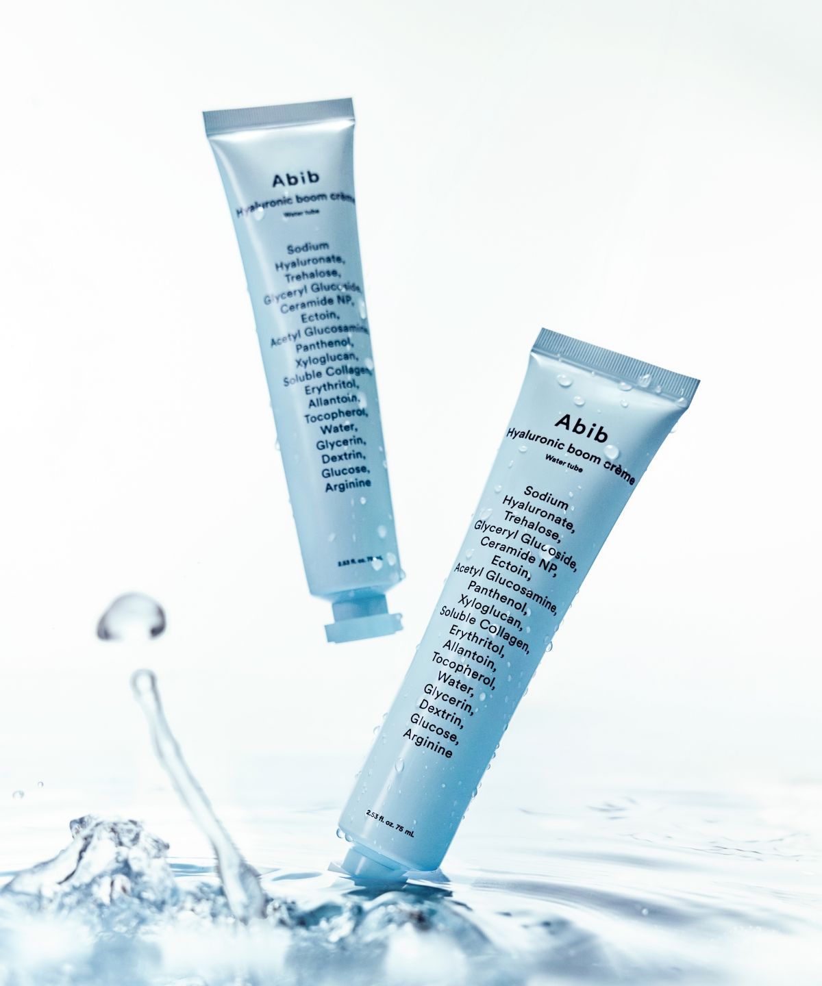 아비브(ABIB) 히알루로닉 붐 크림 워터 튜브 75ml(+수분초 히알루론 스티커 팩 2매)