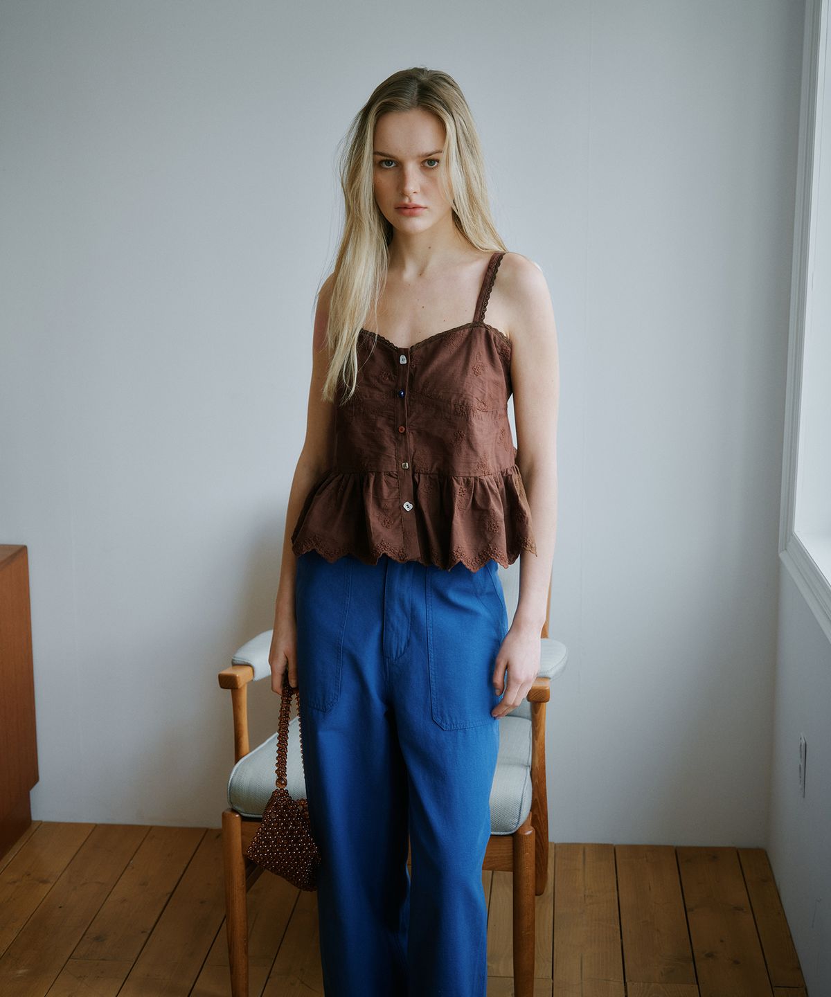 그린버터(GREENBUTTER) Patch Pocket Pants (Blue)