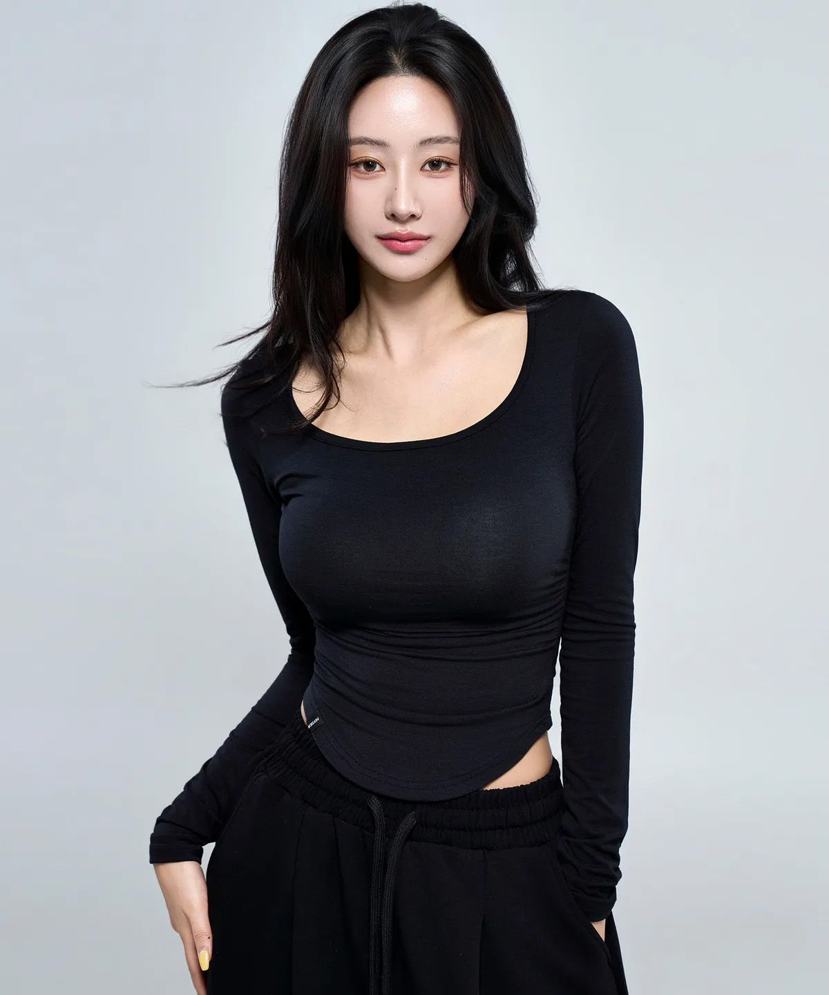 피지컬가먼츠(PHYSICAL GARMENTS) P5074 우먼 라운드 셔링 긴팔  [2COLOR]