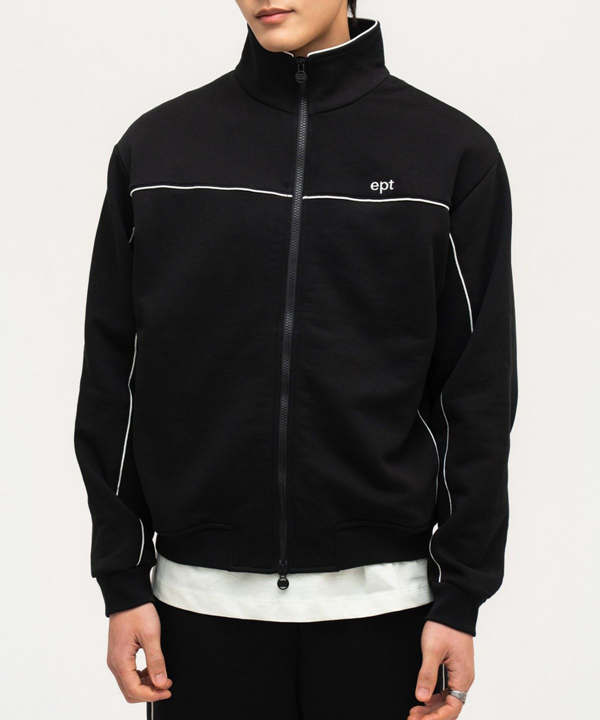 이피티(EPT) PIPING TRACK JACKET (BLACK)