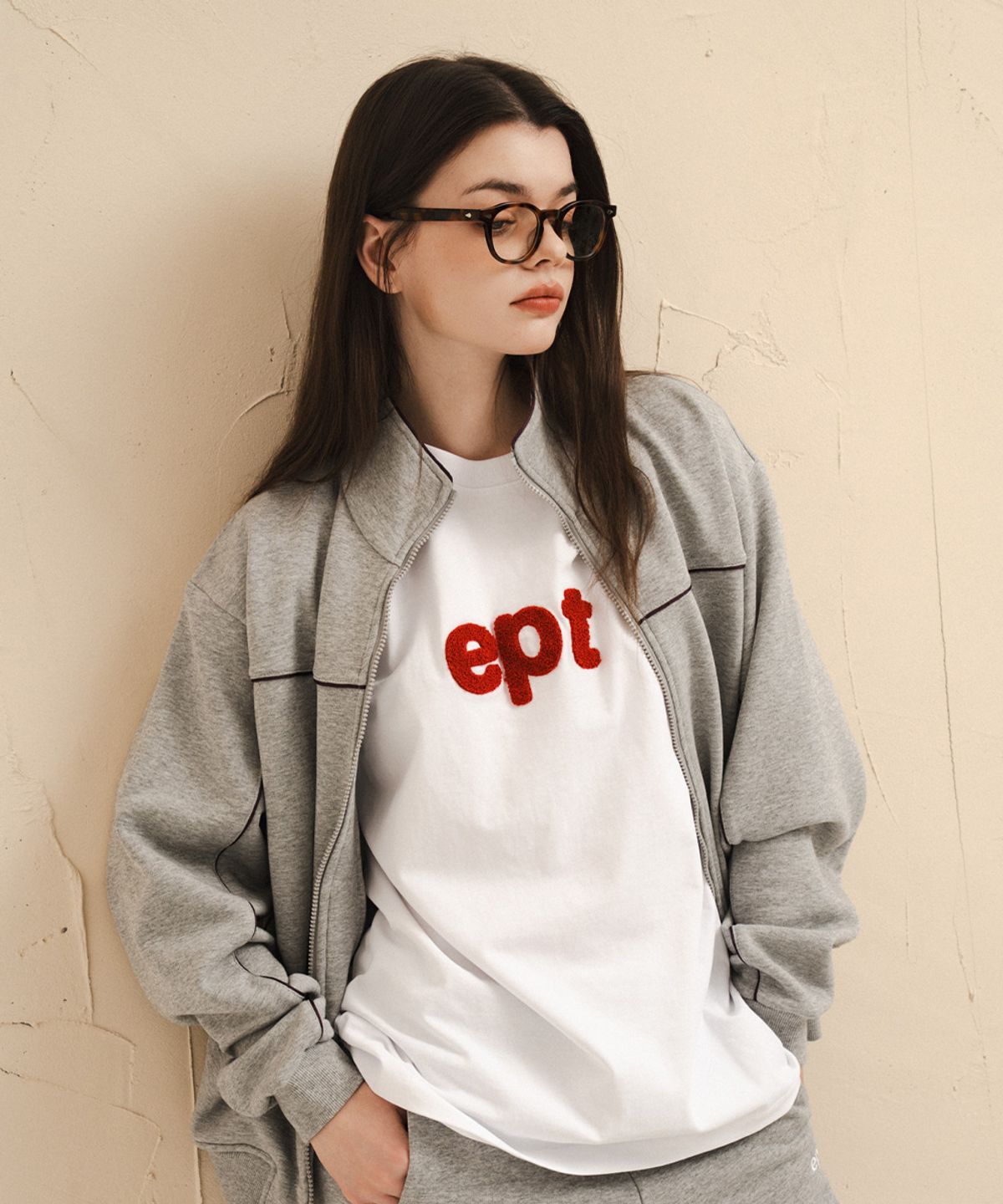 이피티(EPT) PIPING TRACK JACKET (H/GREY)