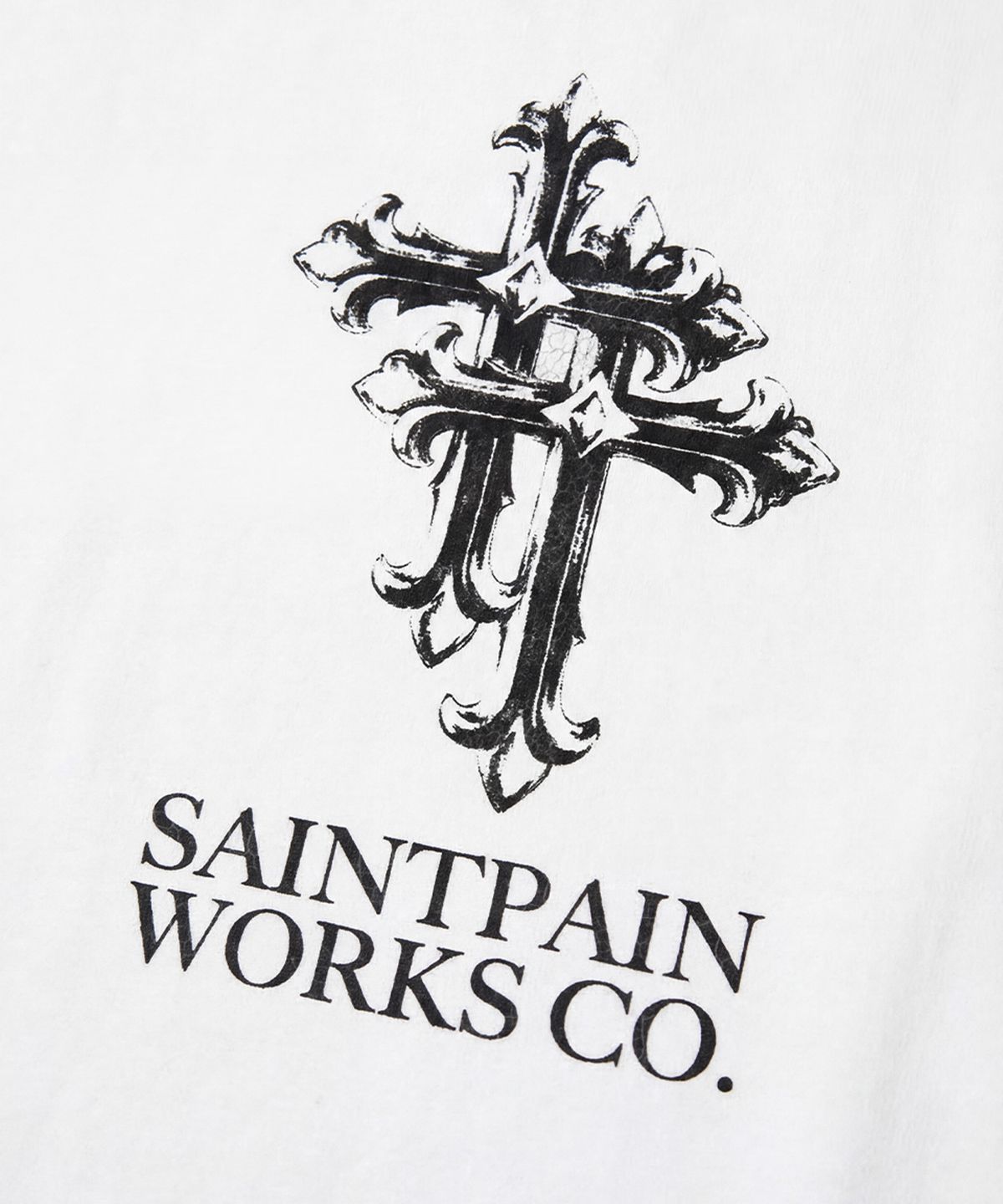 세인트페인(SAINTPAIN) SP 더블 크로스 헤비웨이트 롱슬리브 화이트