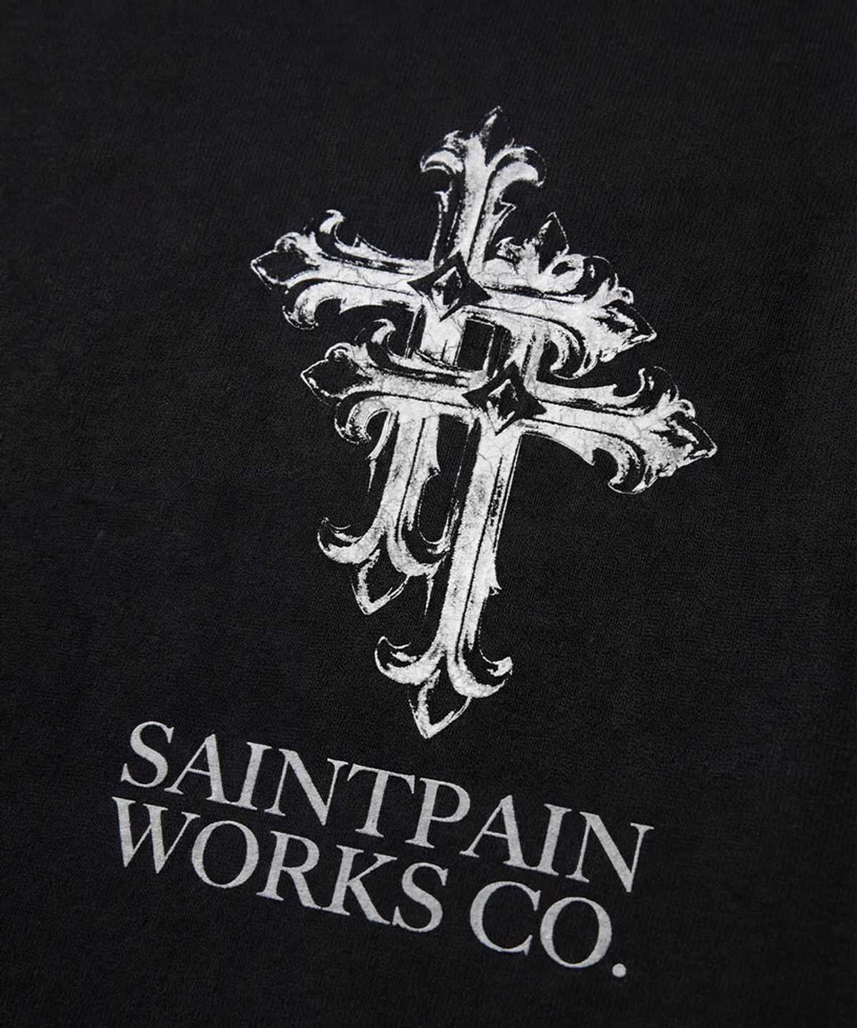 세인트페인(SAINTPAIN) SP 더블 크로스 헤비웨이트 롱슬리브 블랙