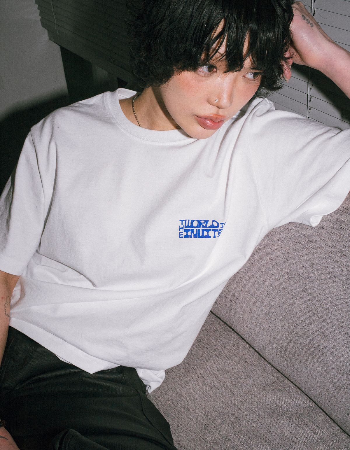 콤팩트 레코드 바(KOMPAKT RECORD BAR) KRB X Elijah Anderson Graphic T-shirt - White