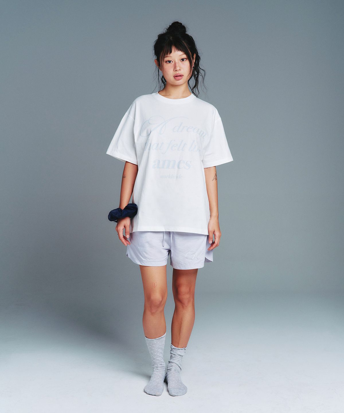 아메스 월드와이드(AMES-WORLDWIDE) CLASSIC STRIPE EASY SHORTS BLUE