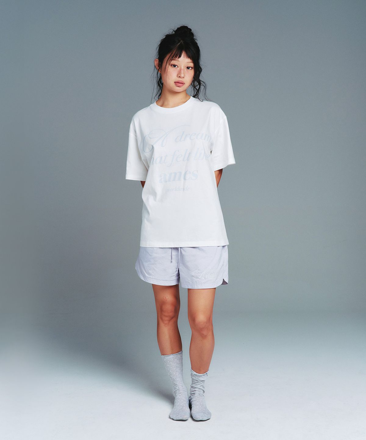 아메스 월드와이드(AMES-WORLDWIDE) CLASSIC STRIPE EASY SHORTS BLUE