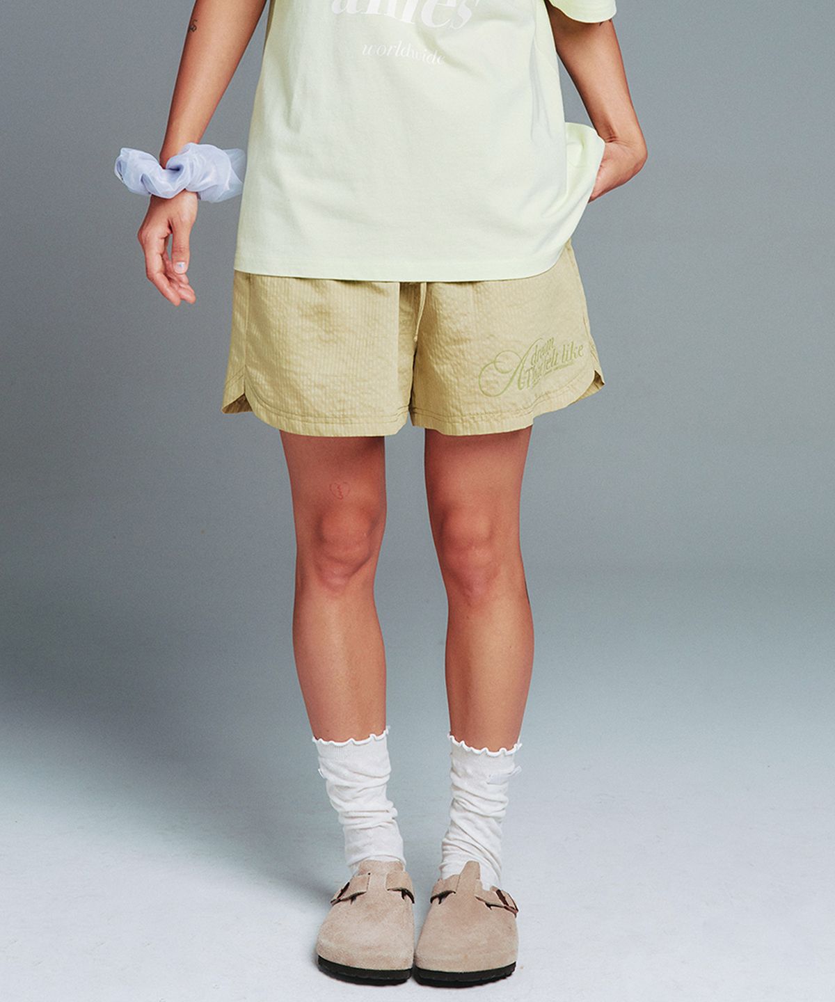 아메스 월드와이드(AMES-WORLDWIDE) CLASSIC STRIPE EASY SHORTS GREEN