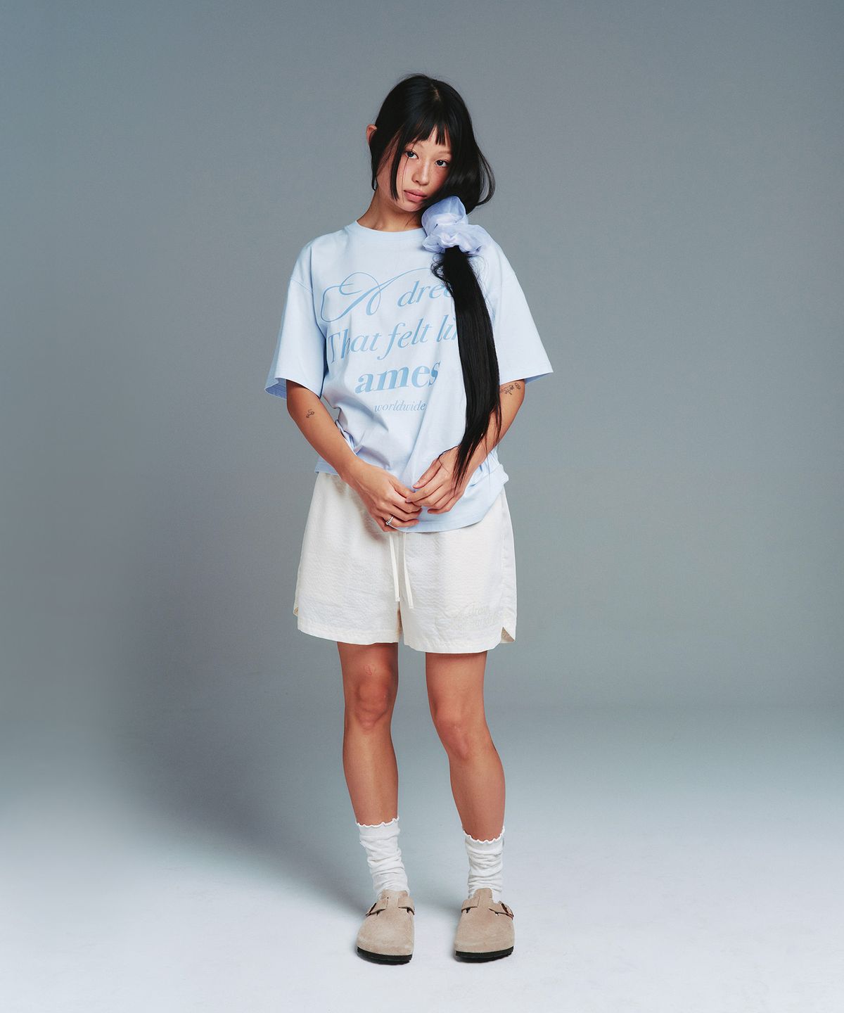 아메스 월드와이드(AMES-WORLDWIDE) CLASSIC STRIPE EASY SHORTS IVORY