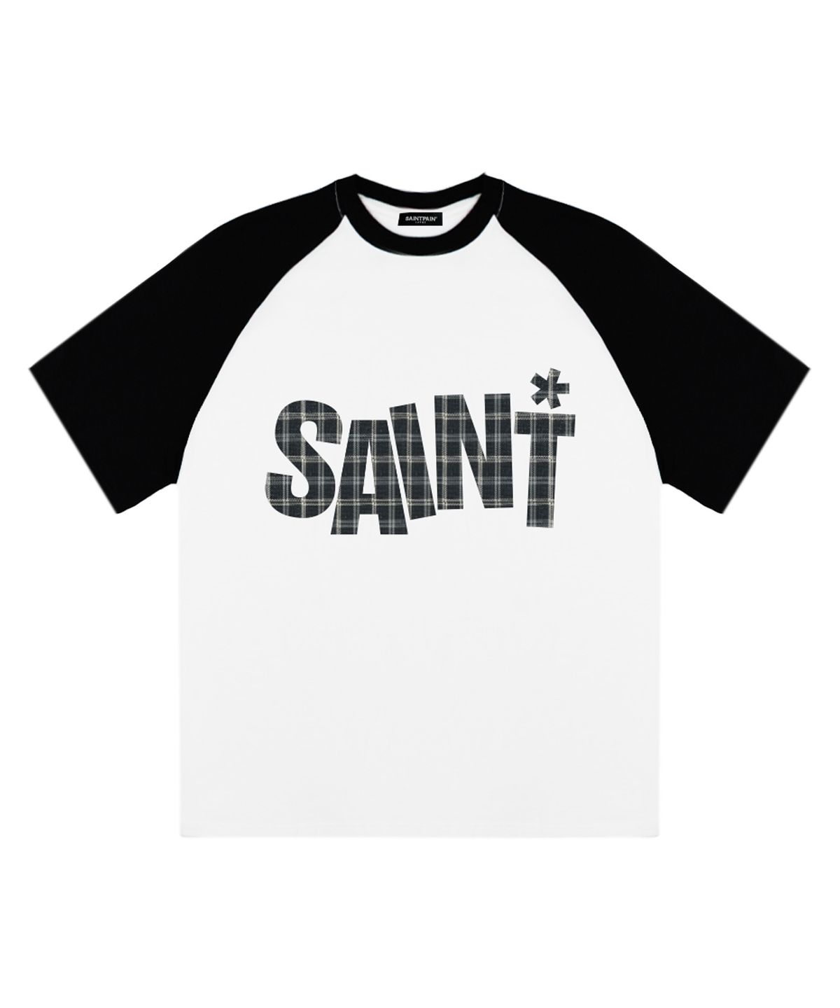 세인트페인(SAINTPAIN) SP 세인트 패턴 헤비웨이트 레글런 반팔티 화이트