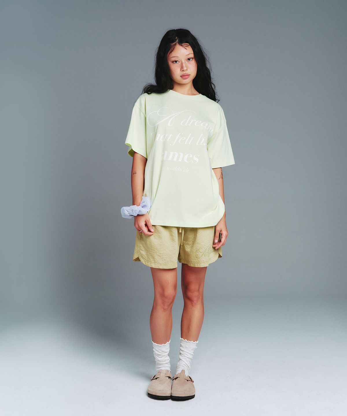 아메스 월드와이드(AMES-WORLDWIDE) CLASSIC GRACE TYPO TEE GREEN
