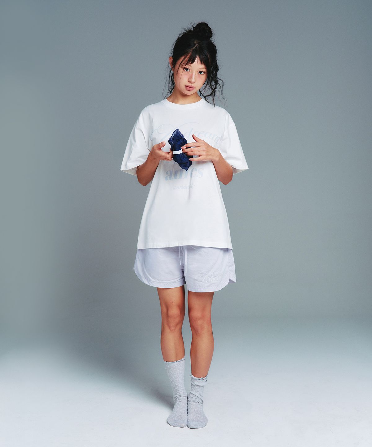 아메스 월드와이드(AMES-WORLDWIDE) CLASSIC GRACE TYPO TEE WHITE