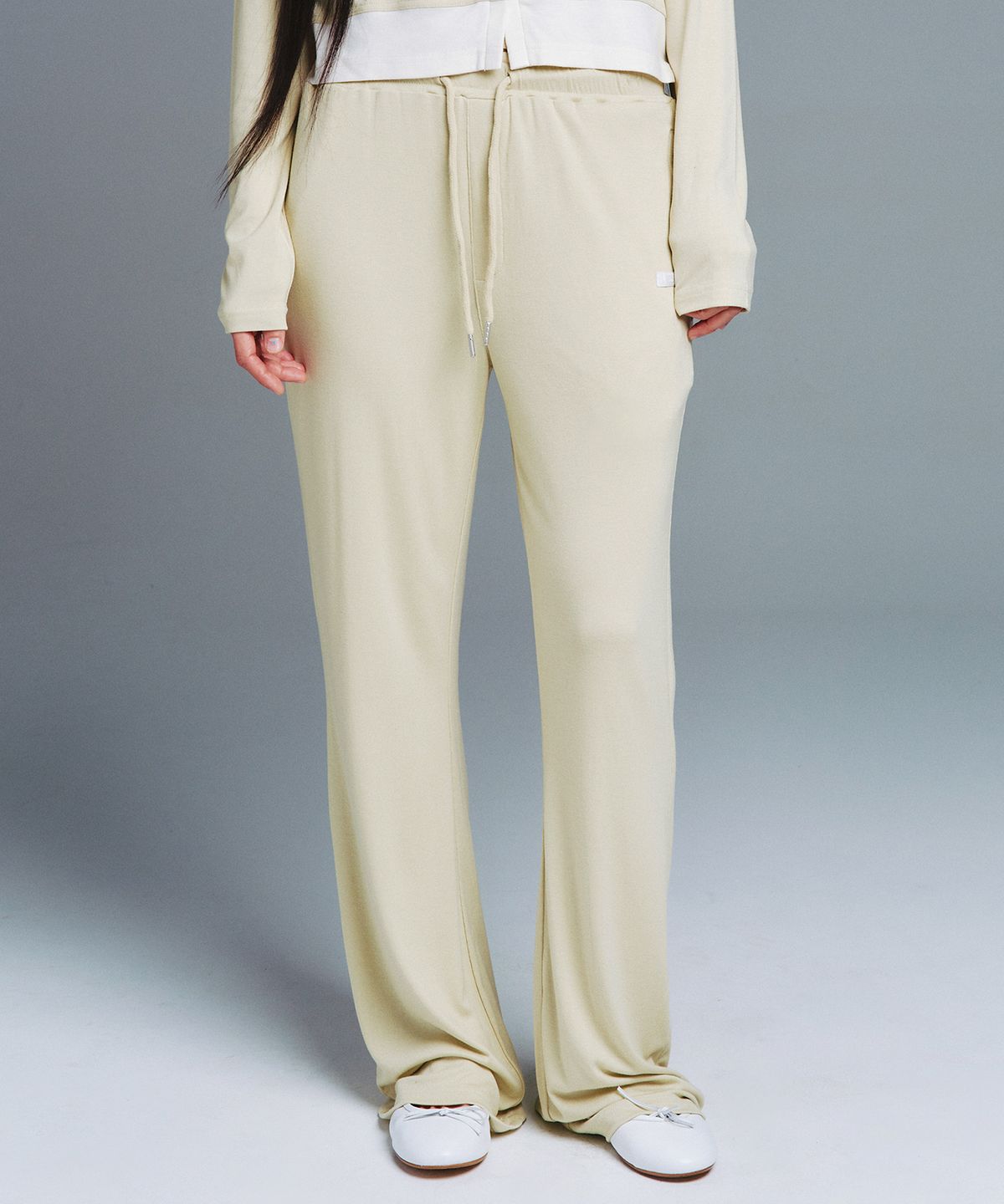 아메스 월드와이드(AMES-WORLDWIDE) CLASSIC BOOT CUT LEGGINGS PANTS LIGHT GREEN